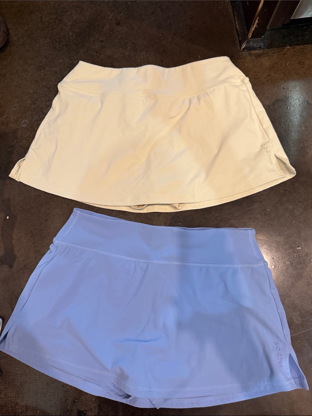 Bo + Tee Athletic Skorts (Blue & Cream)
